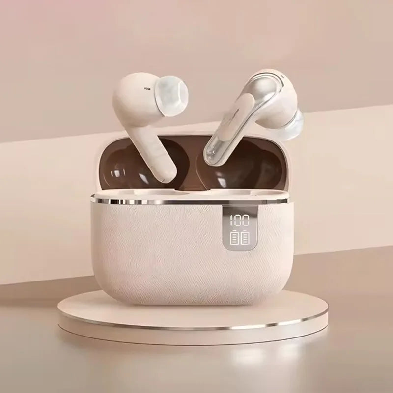 Ture Wireless Earphone Hi-Res Audio Noise Cancelling Bluetooth 5.3 Earbuds Hifi Headphones with Charging Case for IPhone iPad